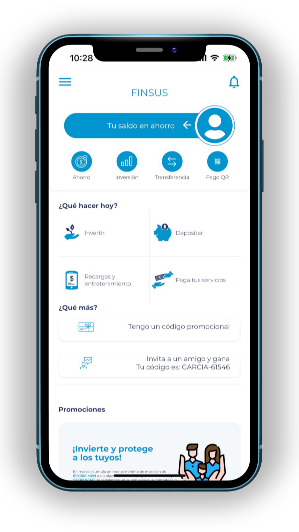 movil vista invitar a finsus